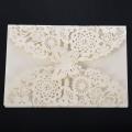 10pcs/set Carved Butterflies Invitation Card for Wedding: Ivory White