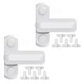 12pcs Jammer T Form Zink-legierung Tuer Sash Lock Kinderschutz Weiss