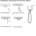 M6 Ceiling Wall Mount Hanging Hardware Fitting Set U-shaped Hooks