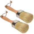 Chalk Paint Brush Stencil Brush,2 Pcs for Diy Furniture Home Decor