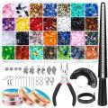 Ring Making Kit,1718 Pcs Jewelry Making Kit with 28 Colors Beads
