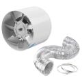 4 Inch Inline Duct Fan Extractor Wall Fan with Aluminum Ducting A