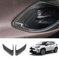 Car Inner Door Door Bowl Trim Cover Inner Door Carbon Fiber Pattern