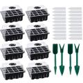 Pack Of 8 Indoor Greenhouse Propagator Seed Starter Tray B