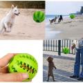 Dog Teeth Cleaning Balls,chewing Food Toys Ball Rubber(green)