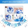 Happy Birthday Banner Set Confetti Balloons for Any Ages Party Decor