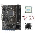 B250c Mining Motherboard with G3920 Or G3930 Cpu Cpu+fan+sata Cable+switch Cable