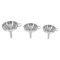 Stainless Steel Funnel Kitchen Set 3 Pack Funnels with 2 Filter