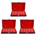 50 Pcs Wood Coin Storage Case Holder Commemorative Collection Box