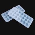 2pcs Silicone Ice Cube Heart Shaped Tray 21-ice Cube Mould -blue