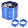 Air Intake Turbo, Car Air Intake Turbonator Single Fan (blue)