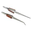 2pcs Stainless Steel Cross Locking Lock Tweezers Self Closing