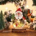 Nordic Wooden Santa Claus Desktop Ornaments Christmas Decor-senior