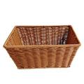 Manual Woven Storage Basket Sundries Bevel Storage Box Fruit Basket A