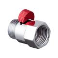 Shower Water Flow Control Straight-through Shut-off Angle Valve Red