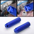 4 Pcs Bike Pegs Anti-skid Lead Foot Pedals for 3/8 Inch Axles ,blue