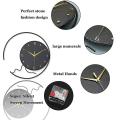 Large Wall Clock for Living Room Decor Black Modern Wall Clock 15inch