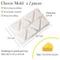 2 Pieces Of Cheese Shaped Silicone Molds 8 Cavity Shaped Cake Molds