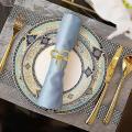 Butterfly Napkins Rings Set Of 6, Gold Napkin Rings Holder