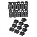 10 Pcs Spring Stopper Double Holes Cordlocks for Luggage