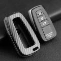 For Toyota Carbon Fiber Car Remote Key Case Fob Cover Accessories