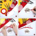 25 Pieces Acrylic Christmas Ornaments Red Ribbon for Decoration Tag