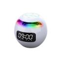 Wireless Bluetooth Speaker Sound Box Clock Alarm with Mic White