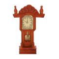 Doll House Miniature Living Room Collection Wood Mahogany Color Clock