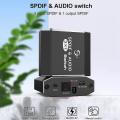 Fsu Spdif & Audio Switch 3 In 1 Out Optical Splitter for Hdtv Dvd Ps4