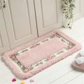 Pastoral Style Bath Carpet Rectangle Carpets Floor Decor (40x60cm) C