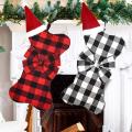 New Dog Bone with Bow Bowknot Christmas Stocking Gift Bag Xmas Decor