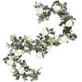 Artificial Eucalyptus Garland with Roses for Indoor&outdoor Decor
