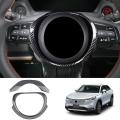 For Honda Vezel Hrv 2021 2022 Carbon Fiber Steering Wheel Cover Trim