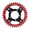 E-bike Crankset 104bcd for Bafang Mid-drive Aluminum Alloy,red 38t