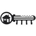Mounted Iron Key Holder, 4 Key Hooks Organizer for Car Or House Keys