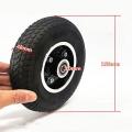 Scooter Black Wheel Hub with Blue Solid Tire No Need Inflate Tire