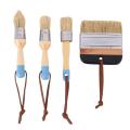 4 Pieces Chalk and Wax Paint Brushes Bristle Stencil Brushes