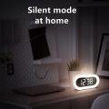 Digital Alarm Clock Night Light for Bedroom, Snooze Function (white)