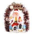 Santa Claus  Electric Music Christmas Doll Home Decor,red