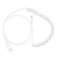 Usb C Coiled Cable Wire Mechanical Keyboard Usb Cable,white