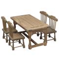 1set 1/12 Dollhouse Miniature Dining Table Chair,imulated Wooden Toy