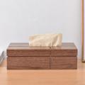 1pcs Black Walnut Wood Tissue Boxes Household Modern Ornaments