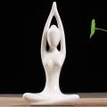 Abstract Art Ceramic Yoga Poses Yoga Lady Figure Statue Ornament 1