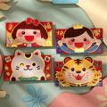 32pcs 2022 Chinese New Year Red Envelopes Tiger Hongbao Gift Bag