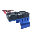 Motor Heat Sink with Two Cooling Fans for 1/10 Hsp Rc Car Purple