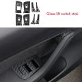 37pcs Car Interior Decorative Sticker 5d Glossy Carbon Fiber Trim
