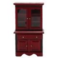1/12 Dollhouse Miniature Furniture Wood Cabinet Model Toy,red