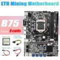 B75 Motherboard+g1620 Cpu+15pin to 6pin Cable+sata Cable+switch Cable