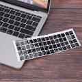 White Letters Russian Keyboard Sticker Decal Black for Laptop Pc