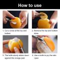 5pcs Fruit Peeler Set, Stainless Steel Orange Peeler Tool Curved